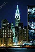 Manhattan skyline at Nights