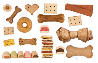 Dog treats isolated on white