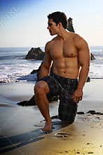 Man on beach