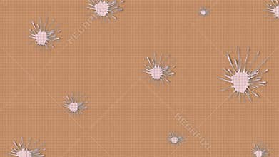 Checked lined paper with blots