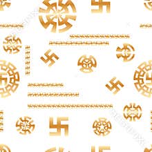 Buddha Fo sign stylish seamless pattern
