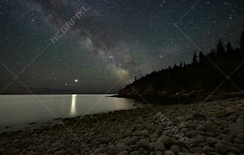 Milky Way over Acadia National Park in Maine