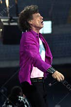 The Rolling Stones ,Mick Jagger during the concert