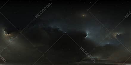 Full 360 degree space background. Equirectangular projection, environment map. HDRI spherical panorama