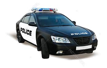 Police car isolated