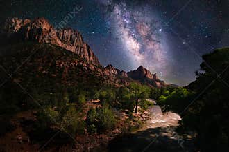 Milky Way and Stars at Zion National Park