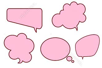 Hand drawn comics style speech bubbles on white background. Illustration design