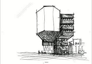 Architecture sketching Drawing design House Building sketch