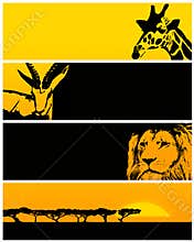Wild animal banner