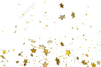 Gold volumetric star-confetti