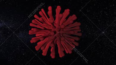 Pandemic - planet earth infected with a virus - loop animation