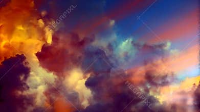 Colourful clouds