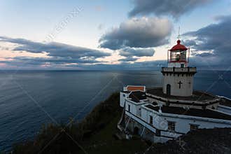 The Arnel`s lighthouse at dusk