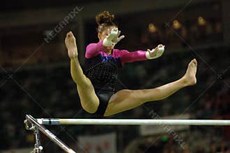 Gymnast uneven bars 002