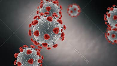 Coronavirus Visualization Looping Animation