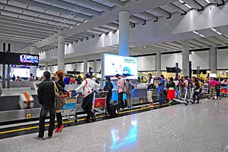 Luggage claim area at airport