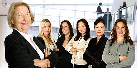 Diverse female business team
