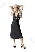 Retro Woman with Arms Behind Head