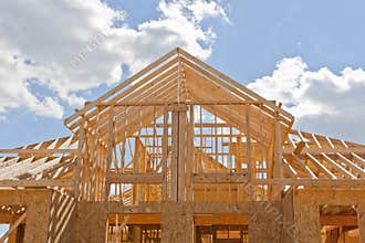 New residential construction home framing