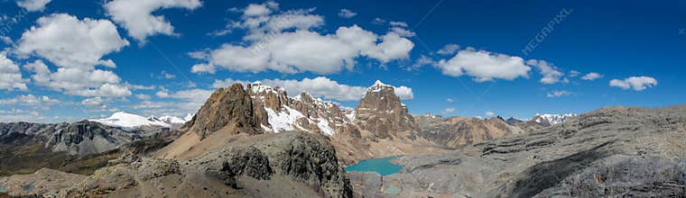Mountain landscape panorama of Andes