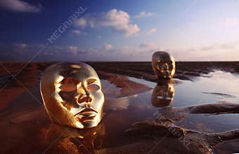 Masks on water