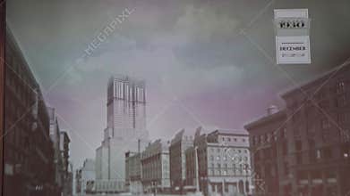 Viewing historical film footage of the construction of the Empire State Building from 1930 to 1931
