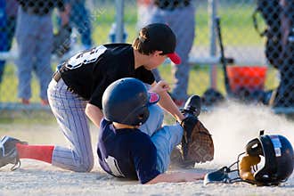 Baseball player sliding