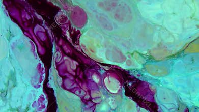 Abstract Background With Psychedelic Painting in Vivid Liquid Colors Texture