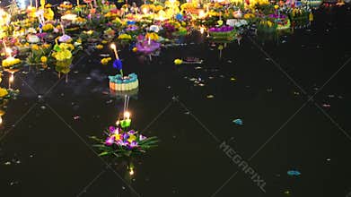 Krathong , Thailand Loy Krathong Festival , Buriram Thailand.
