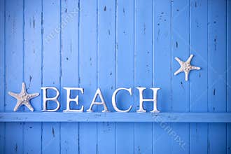 Summer Wood Beach Starfish Background