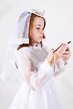Young girl's First Communion