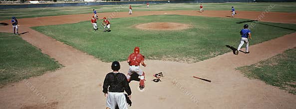 Baseball Players Playing Tournament