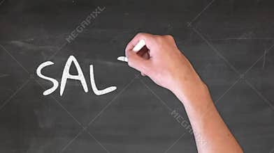 Hand Draw SALES 101, Chalkboard