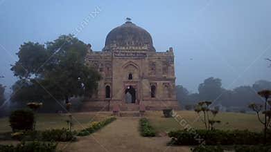 Time lapse close up of shisha gumbad, Lodi garden, delhi