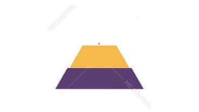 Three-tier Pyramid Diagram Segmented and Colored for Easy Visualization of Hierarchical Structures