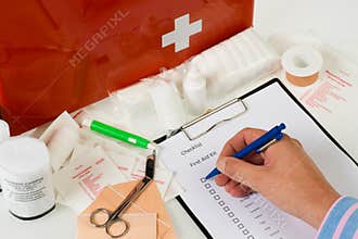 Annual check of the first aid kit