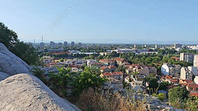 Panorama of city of Plovdiv, Bulgaria