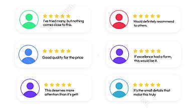 Customer Review Feedback Collection Showing Positive and Negative Ratings with Star Ratings