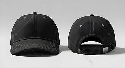 Blank Black Baseball Cap Mockup