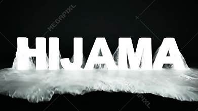 White inscription \"Hijama\" on a black background