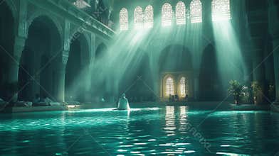 Serene Pool in Moorish Palace