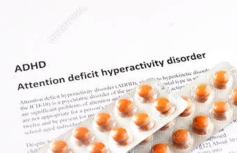 Attention deficit hyperactivity disorder or ADHD. medical or healthcare background