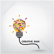 Creative light bulb Idea concept background