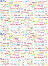 The word Hello written in different world languages