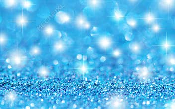 Blue Glitter Stars Background