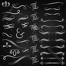 Vector Collection of Chalkboard Style Decorations
