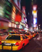 Times Square Taxis New York USA