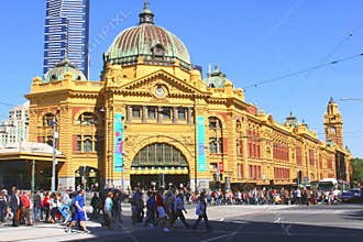 Flinders Street Station in Melbourne,Australia