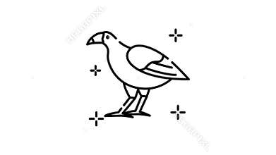 Purple gallinule cartoon pukeko an endemic bird depicted whimsically as a cartoon gallinule