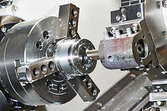 Metal work by bore machining on lathe